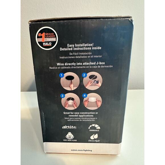 Halo 4" LED Dimmable Damp Rated Direct Mount Recessed Light - Picture 3 of 3